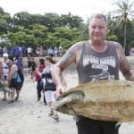 Bali police release into the wild 31 sea turtles